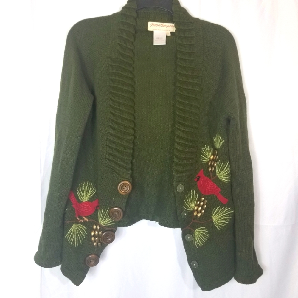 NORM THOMPSON Imprinted Cardigan